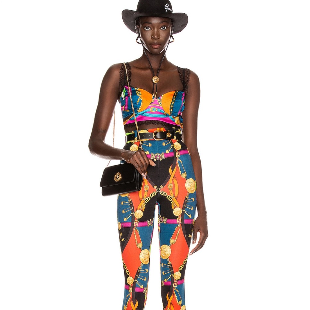 Versace accessories print bra top- crop top